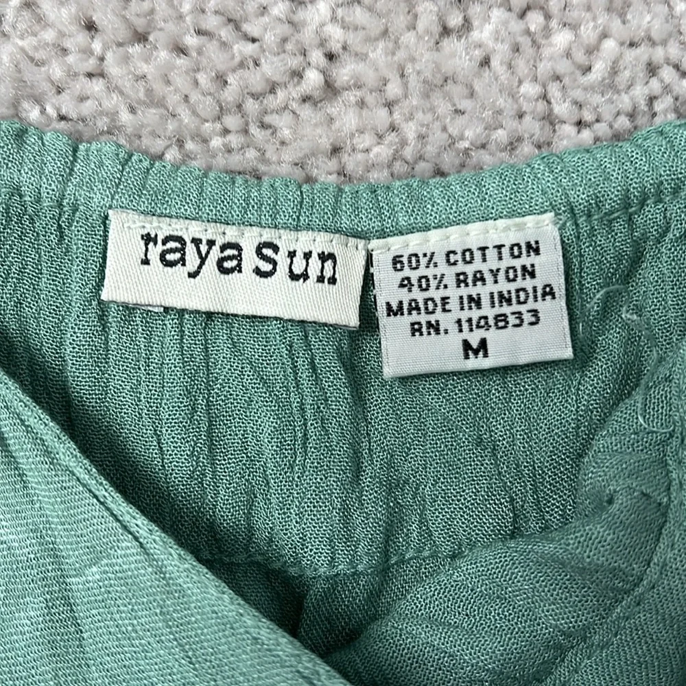 Dusty boho green boutique dress size M - Picture 7 of 8